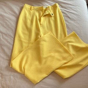 Missguided Yellow Straight Leg Pants, Size 4